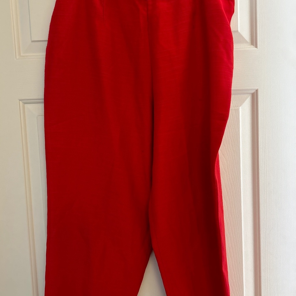 Red  Cropped Pants -Size 16